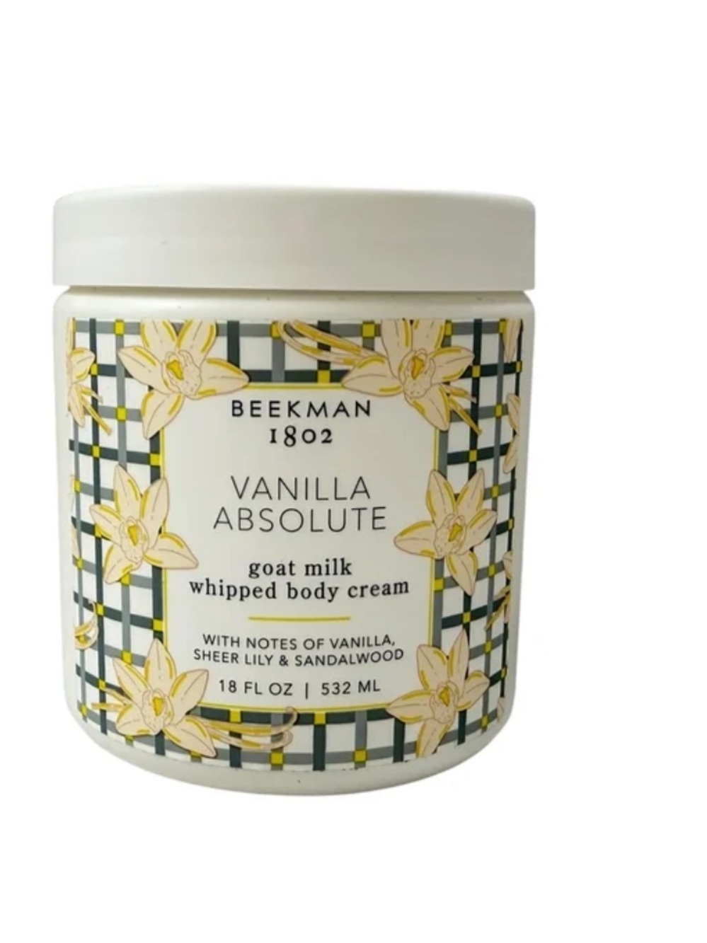 Beekman 1802 Pure Goat Milk Whipped Body Cream Vanilla Absolute 18 Fl Oz